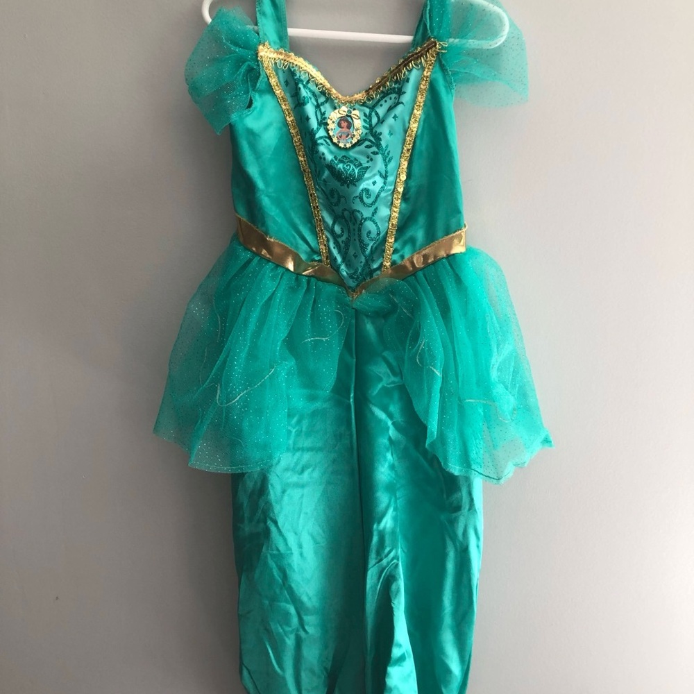 Kids Princess Costume in Teal and Gold